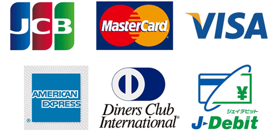 VISA/MASTER/JCB/AMEX/Diners/J-Debit